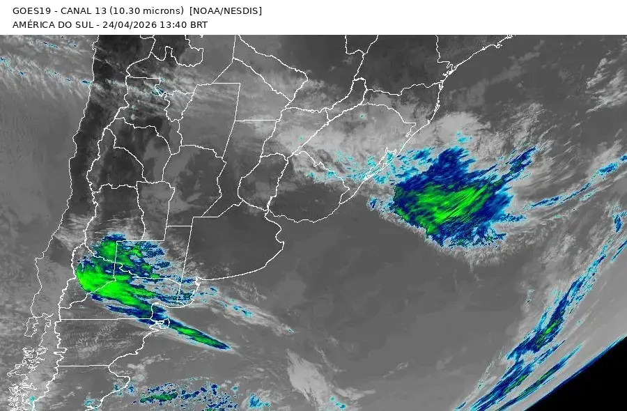 Satélite GOES-19 — América do Sul (ampliado)